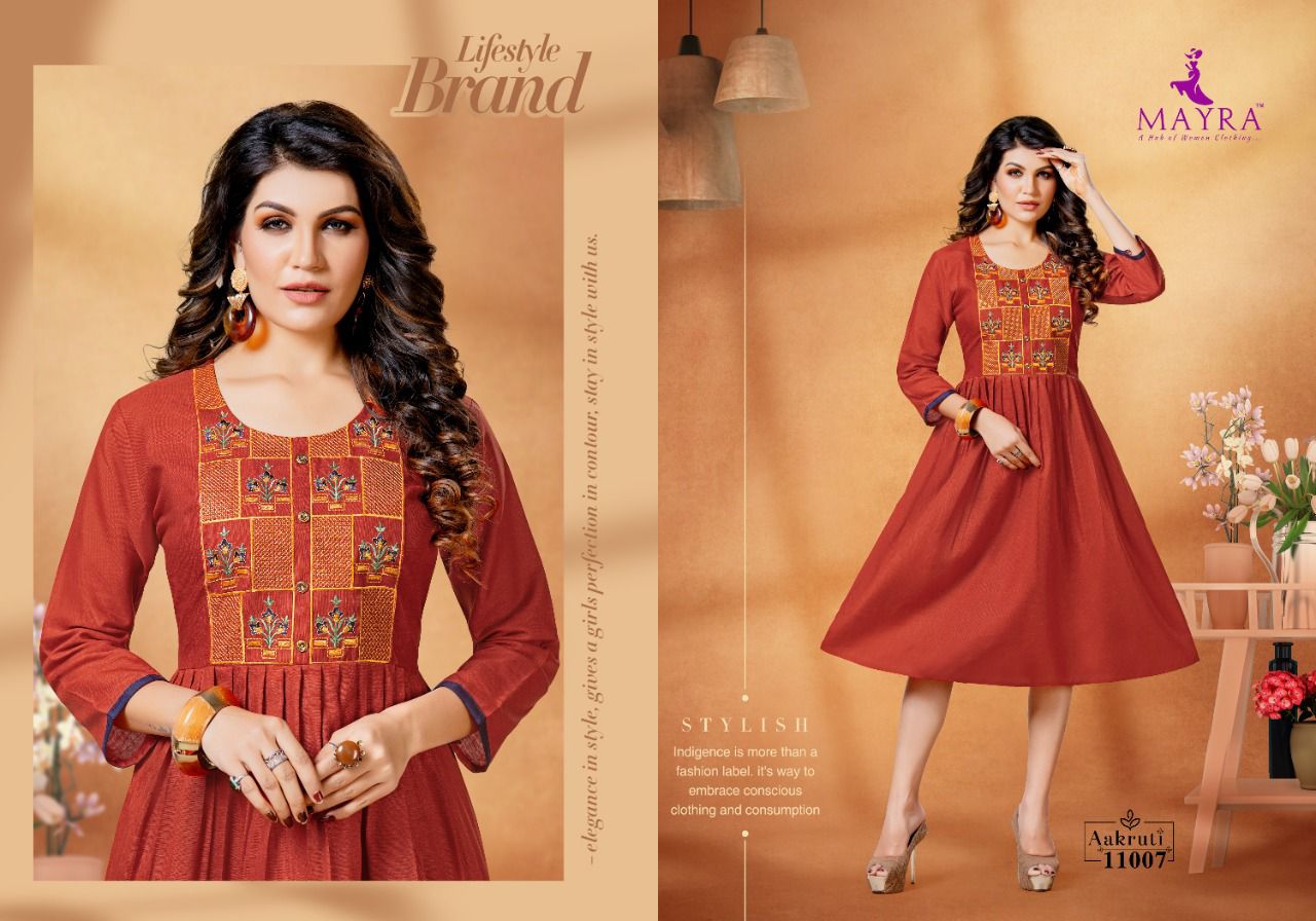 Mayra Aakruti Fancy Heavy Ethnic Wear Latest Designer Kurti Collection